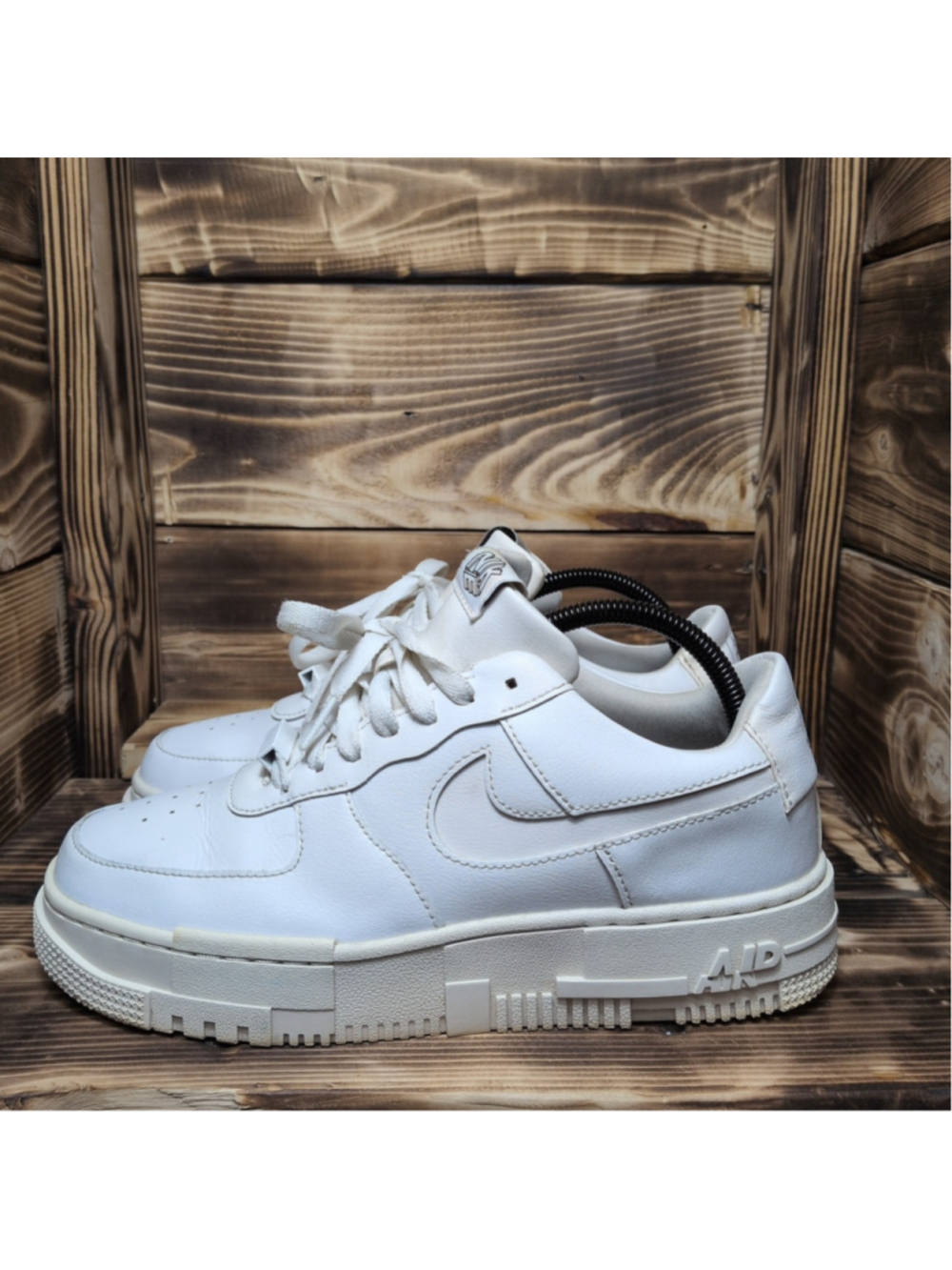 Nike Air Force 1 Pixel Shoes Womens Size 9 White Leather Sneakers CK6649-100